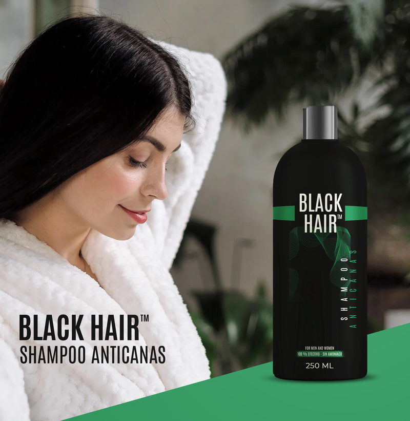 BLACK HAIR™ - SHAMPOO ANTICANAS 100% EFECTIVO